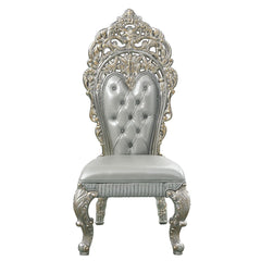 Sandoval - Side Chair (Set of 2) - Beige Synthetic Leather & Champagne