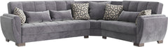 Ottomanson Armada Air - Upholstered Convertible Sectional With Storage - Microfiber