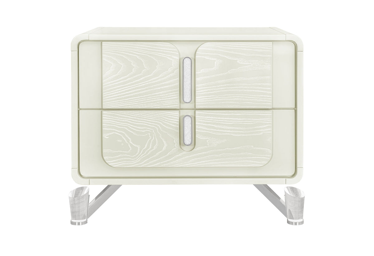 Lyra - Nightstand With USB - Beige