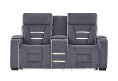 U1895 - P2 Reclining Sofa / Console Reclining Loveseat - Dark Gray