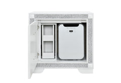 Soleil - Nightstand With Cooler And Speaker - White