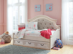Realyn - Twin Day Bed With Storage - Chipped White