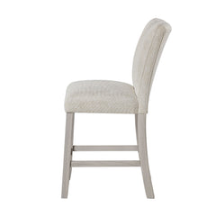 D2507 - 7 Piece Dining Room Set (Bar Table With Hidden Storage In The Base With 6 Bar Stools) - White