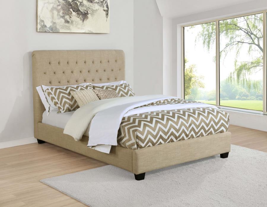 Chloe Beige Full Bed - MyWaynesHome #