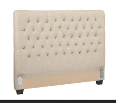 Chloe Beige Eastern King Headboard & Hardware - MyWaynesHome #