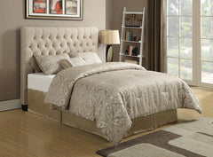 Chloe Beige Queen Headboard & Hardware - MyWaynesHome #