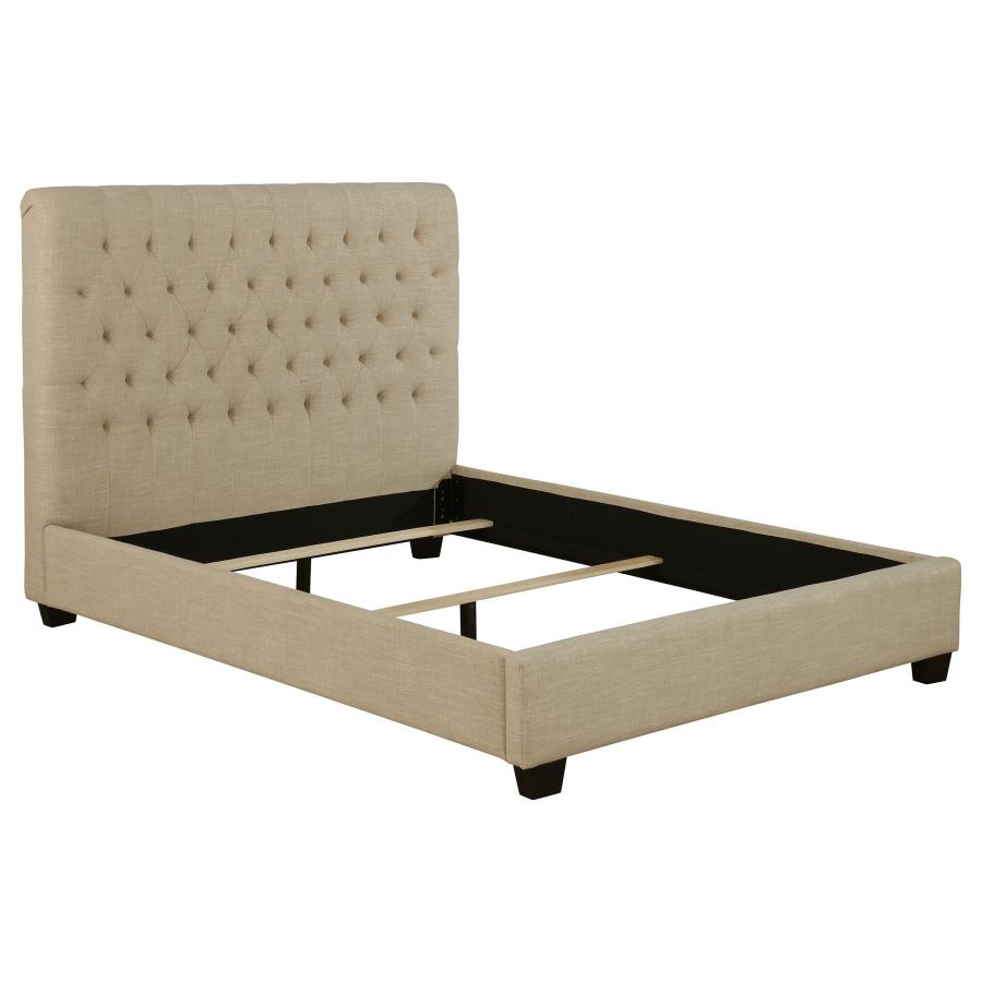 Chloe Beige Queen Bed - MyWaynesHome #