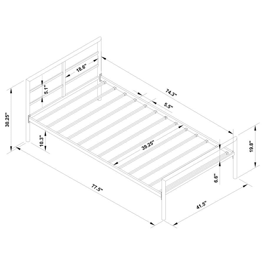 Fisher Grey Twin Bed - MyWaynesHome #