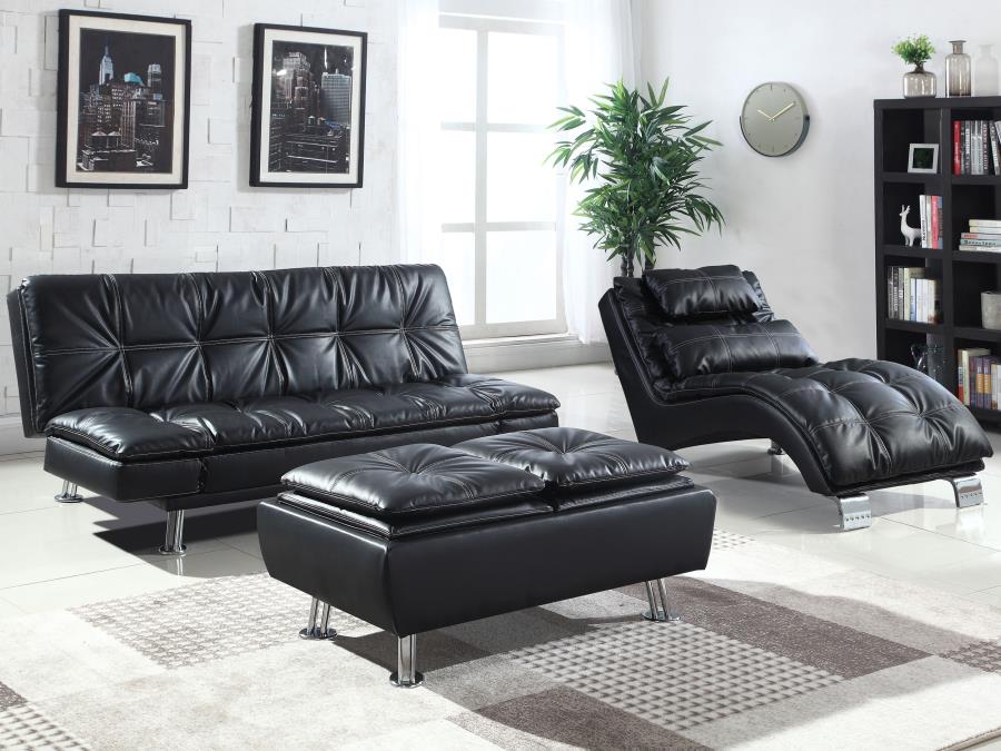 Dilleston Black Storage Ottoman - MyWaynesHome #