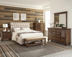 Devon Brown Eastern King Bed 5 Pc Set - MyWaynesHome #