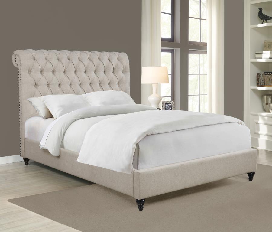 Devon Beige Queen Bed - MyWaynesHome #