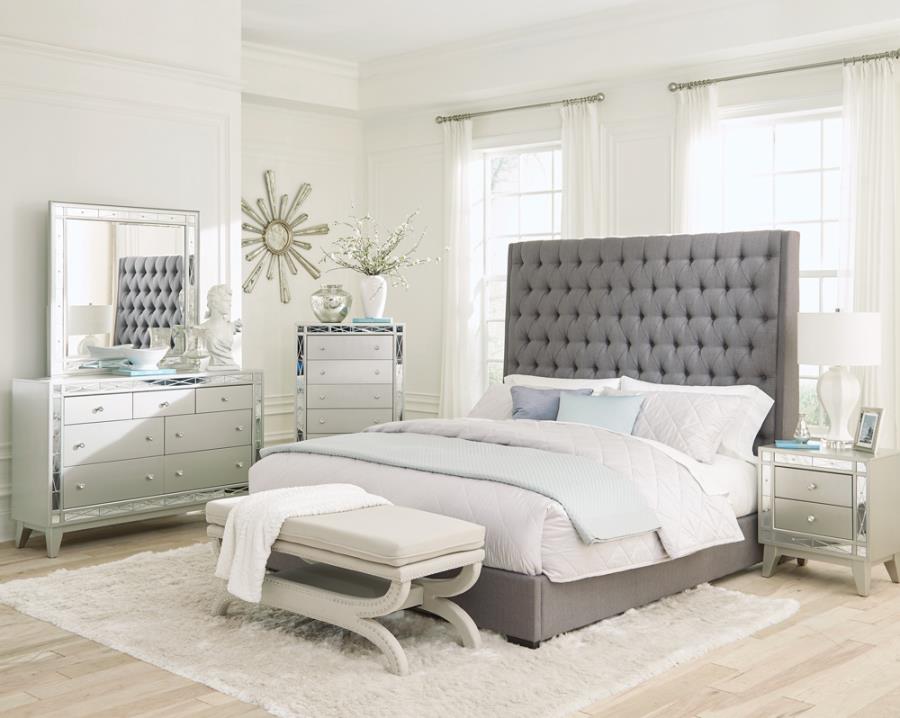 Camille Grey California King Bed - MyWaynesHome #