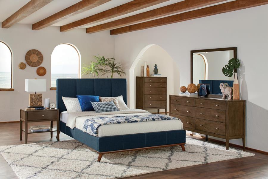 Charity Blue Eastern King Bed - MyWaynesHome #