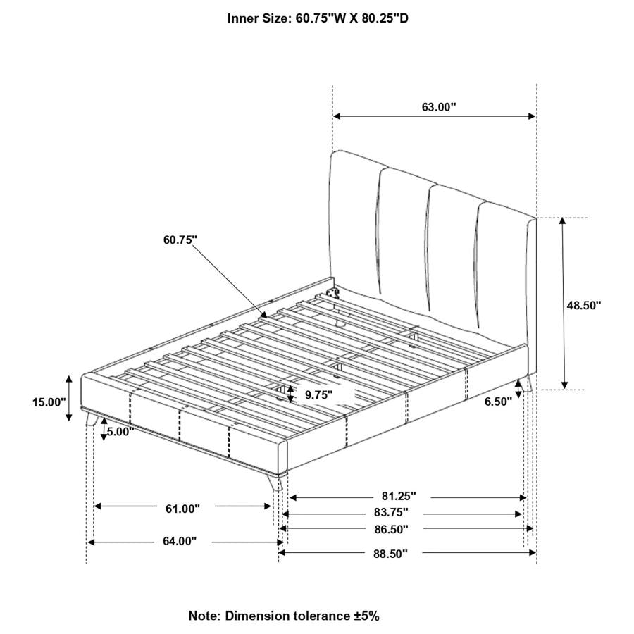 Charity Blue Queen Bed - MyWaynesHome #