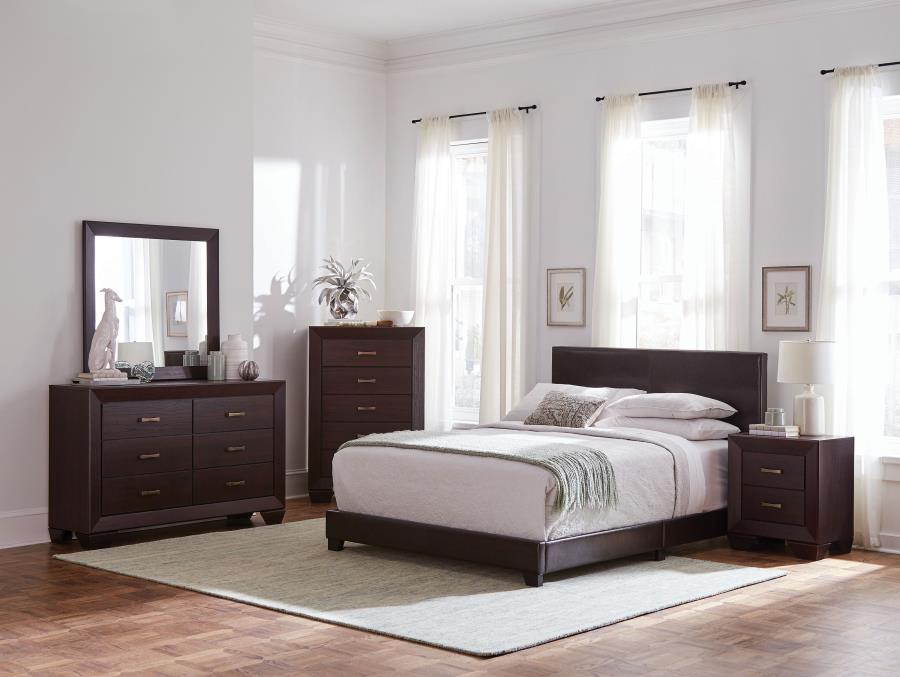 Dorian Brown California King Bed 4 Pc Set - MyWaynesHome #