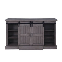 Admon - TV Stand With Fireplace - Gray Oak