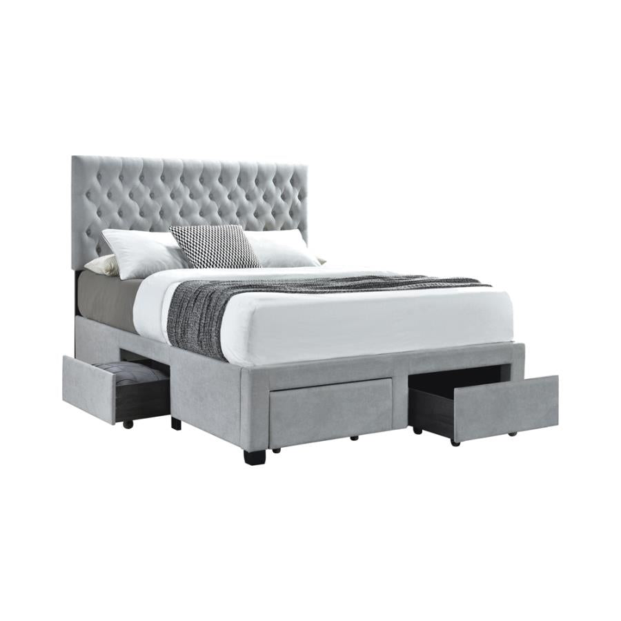 Soledad Grey Queen Storage Bed - MyWaynesHome #