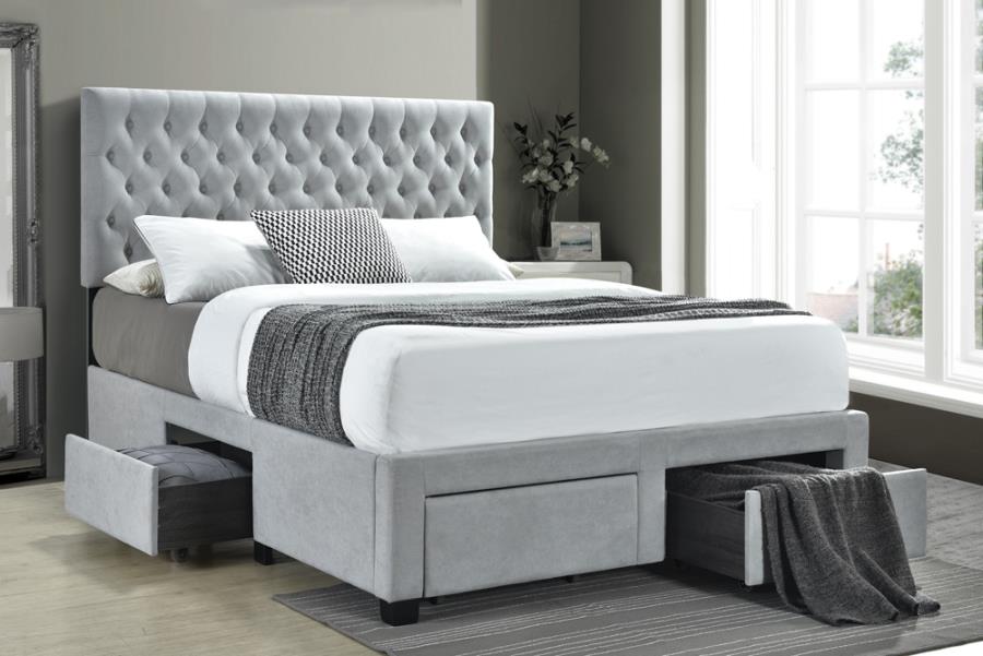 Soledad Grey Queen Storage Bed - MyWaynesHome #