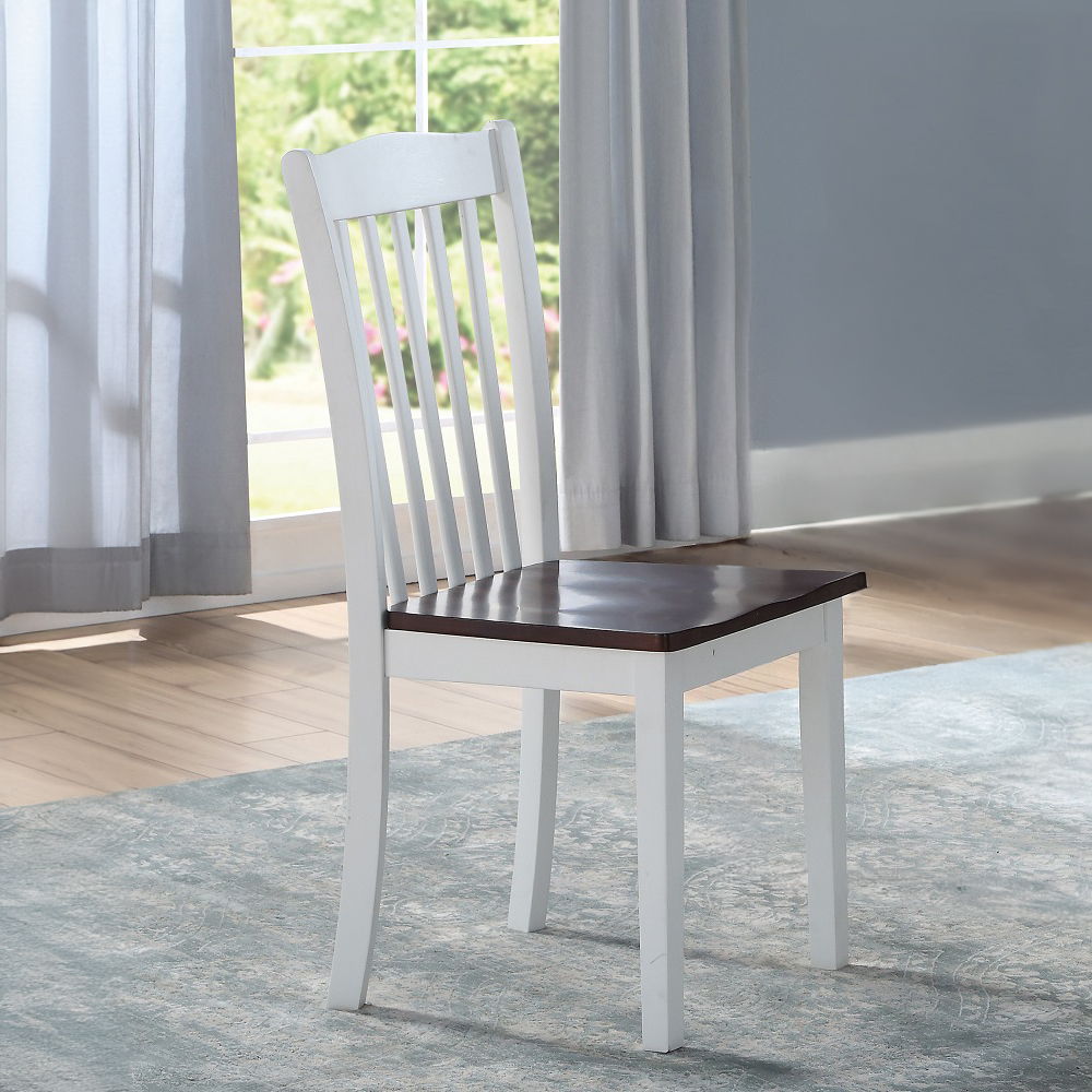 Green Leigh - Side Chair (Set of 2) - White & Walnut