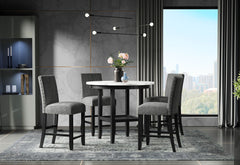 D40011 - 7 Piece Dining Room Set (Bar Table And 6 Bar Stools) - Light Grey