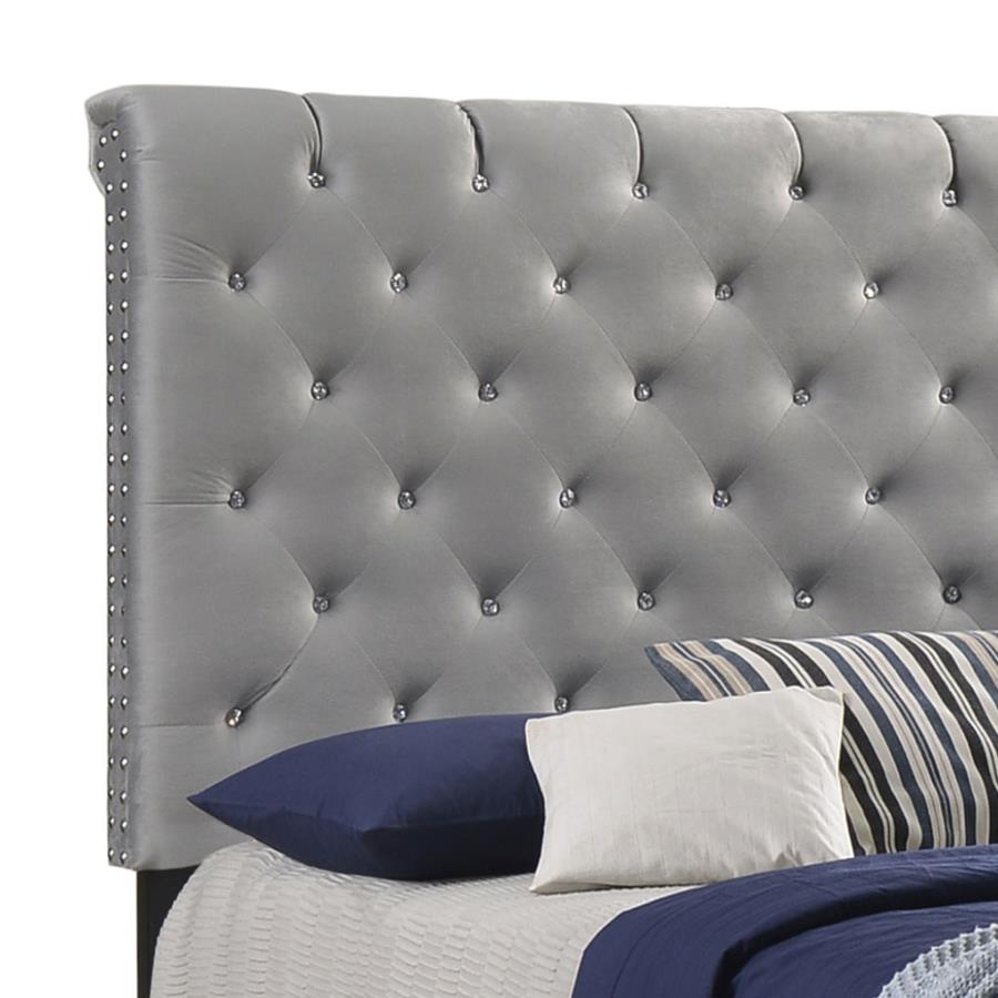 Warner Grey Eastern King Bed - MyWaynesHome #