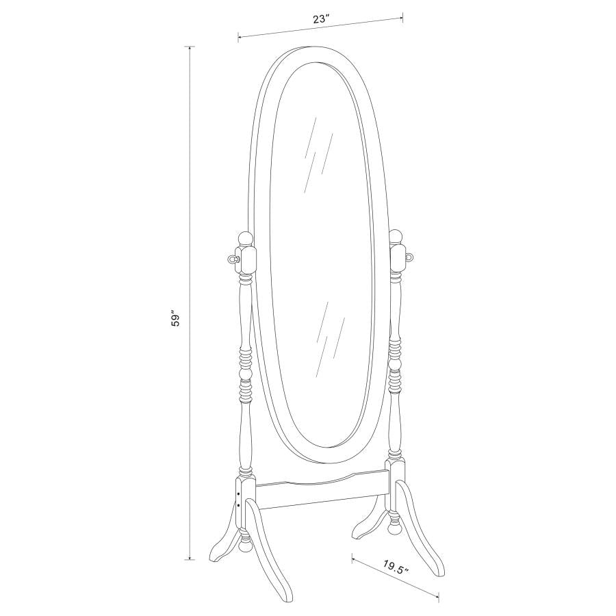 Foyet Brown Cheval Mirror - MyWaynesHome #
