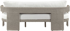 Sandbay - Olefin Water Resistant Fabric And Wicker Outdoor Patio Sofa