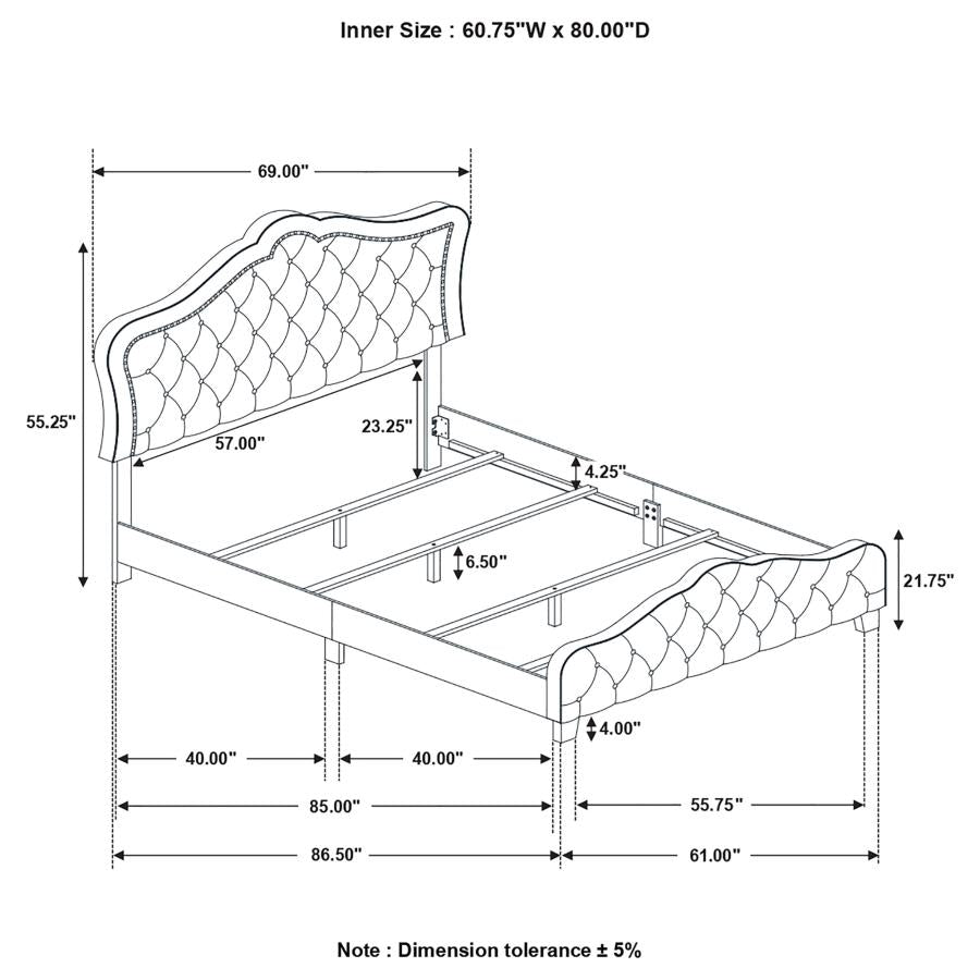 Bella Grey Queen Bed - MyWaynesHome #