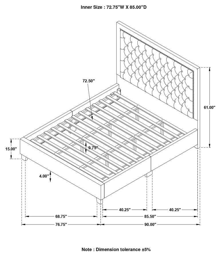 Hailey Black California King Bed - MyWaynesHome #