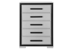 Amelia - King Bed With LED - Gray Black