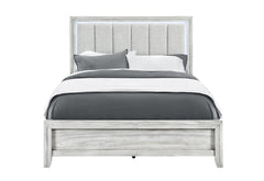 Elsie - Queen Bed With LED - Light Grey