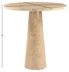 Fontelina - 30" Genuine Bistro Dining Table - Travertine