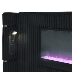 Garner - Bed With Fireplace, LED, Reading Light, Speaker, Bluetooth & USB