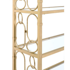 Milavera - Bookshelf - Clear Glass & Gold