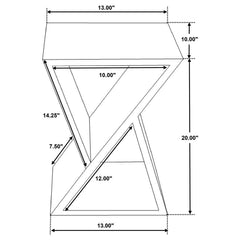 Lily - Solid Reclaimed Wood Accent Side Table - Natural