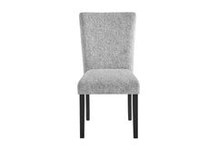 D1319 - 7 Piece Dining Room Set (Dining Table And 6 Dining Chair) - Black / Light Gray