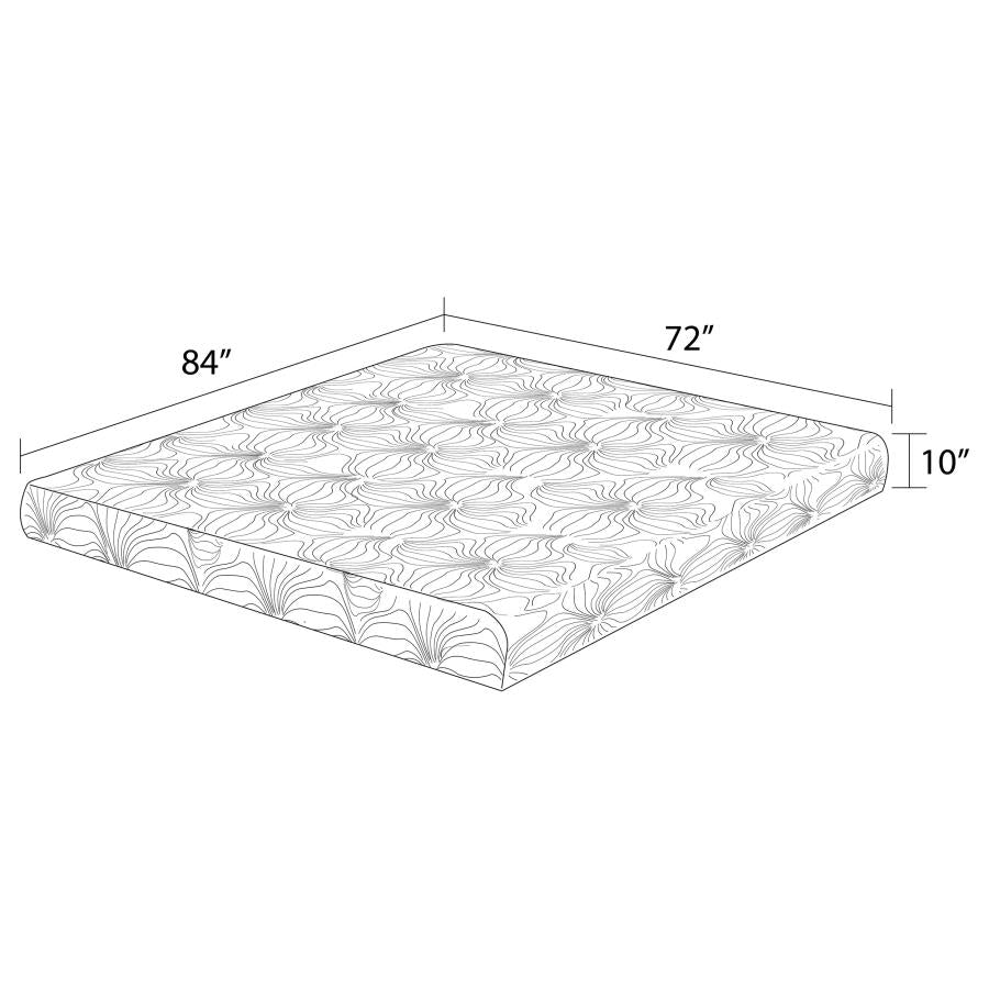Key White 10" California King Memory Foam Mattress - MyWaynesHome #