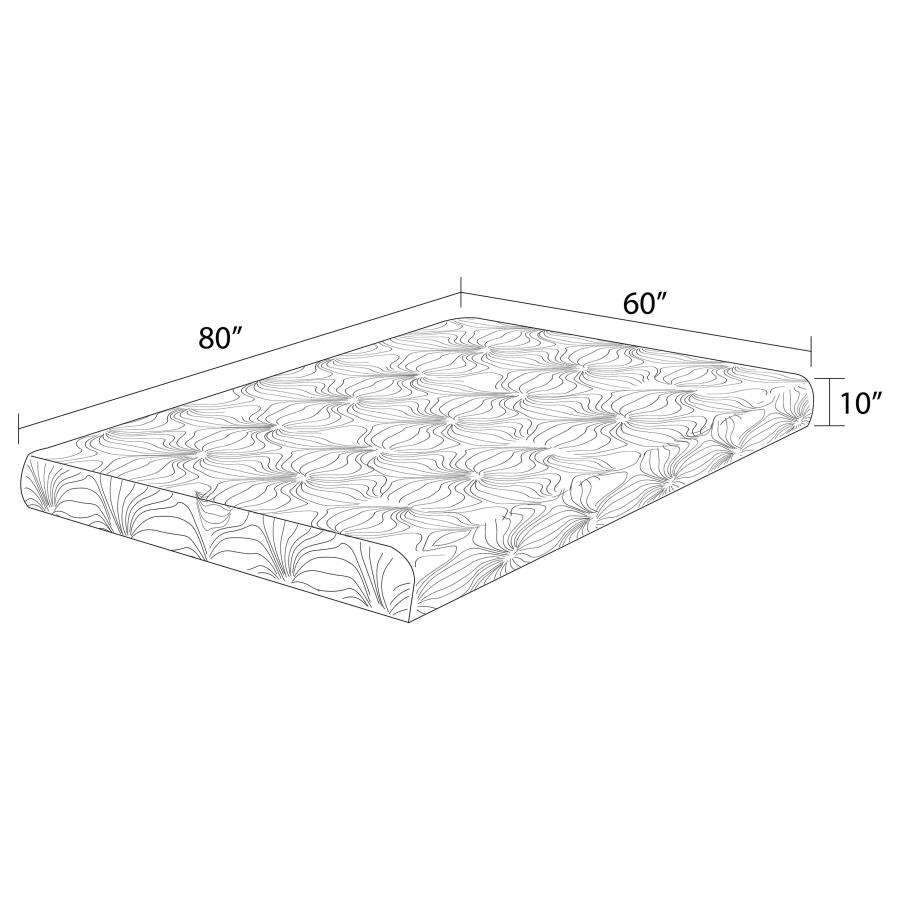 Key White 10" Queen Memory Foam Mattress - MyWaynesHome #