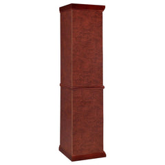 Appledale - 6-Shelf Corner Curio Display Cabinet - Medium Brown