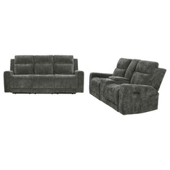 Kennett - Chenille Power Reclining Sofa Set