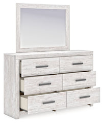 Cayboni - Dresser And Mirror - Whitewash