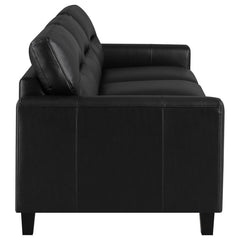 Scotland - Faux Leather Upholstered Track Arm Sofa