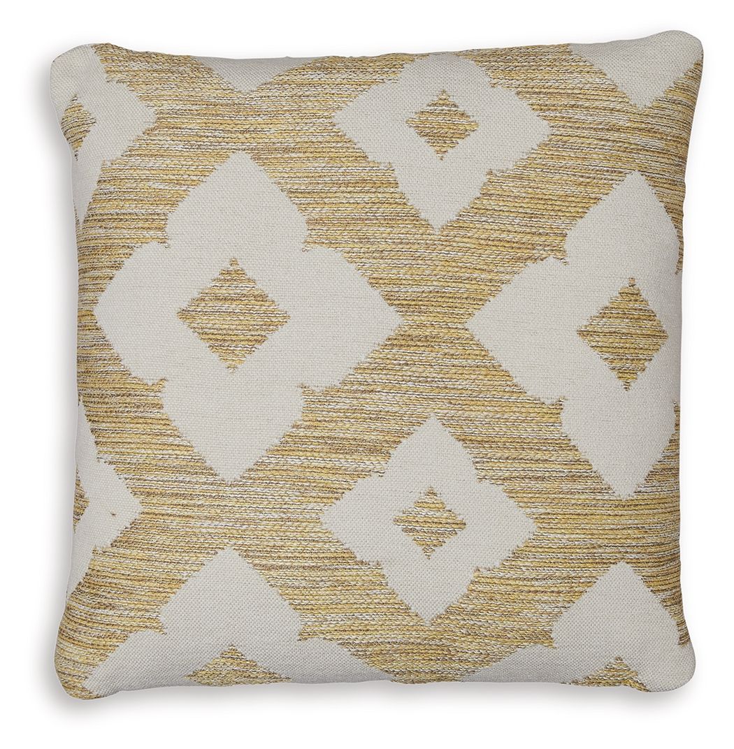 Brockner Next-Gen Nuvella - Almohada para interior/exterior (juego de 4) - Marrón / Amarillo