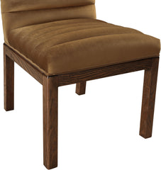 Evelyn - Dining Chair With Brown Legs - Saddle