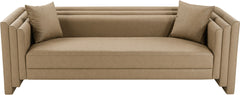 Everett - Vegan Leather 88.5" Upholstered Sofa - Tan