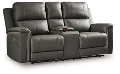 Bleckley - Power Reclining Loveseat With Console / Adjustable Headrest