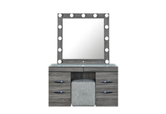Lexi - Vanity Accessory Stool - Gray