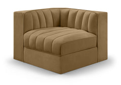 Rummi - Velvet Performance Fabric Upholstered Modular Corner Chair