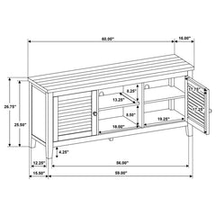 Concord - 2-Door TV Stand Console - Distressed Java