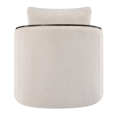 Lenora - Accent Chair With Swivel - Beige Chenille